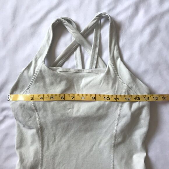 Lululemon Tank Top SZ 6 Criss Cross Back Active Workout Athletic Built-In Bra - Picture 7 of 8